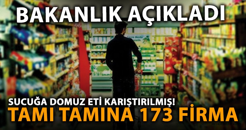 Bakanlık, 173 firmayı 282 ürünü deşifre etti! 'At eti, domuz yağı'