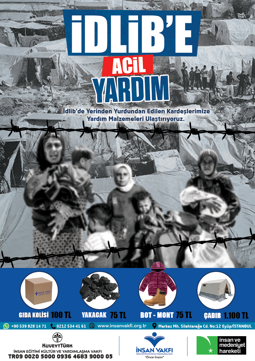 İnsan Vakfı'ndan İdlib için acil yardım çağrısı