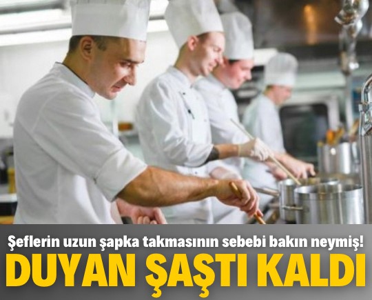 Şeflerin uzun şapka takmasının sebebi bakın neymiş! Duyanlar şaştı kaldı